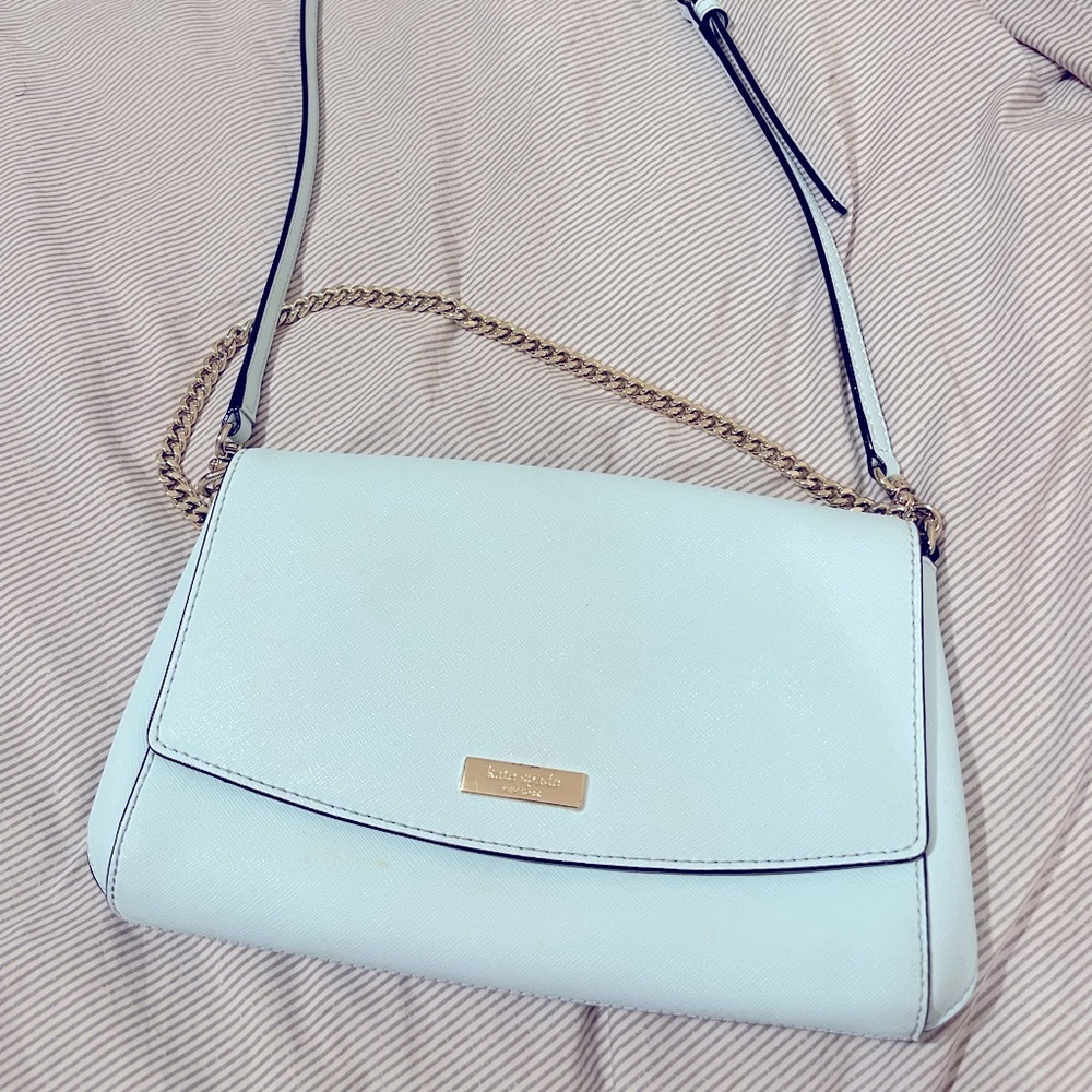 Light blue leather kate spade crossbody